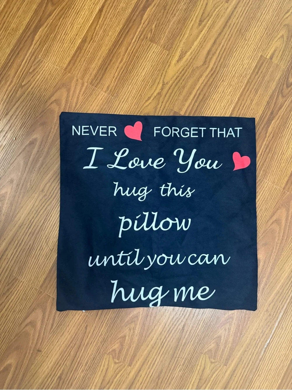 Lover Pillow Cover 2 sided I Love You Hug This Pillow Until You Can Hug Me